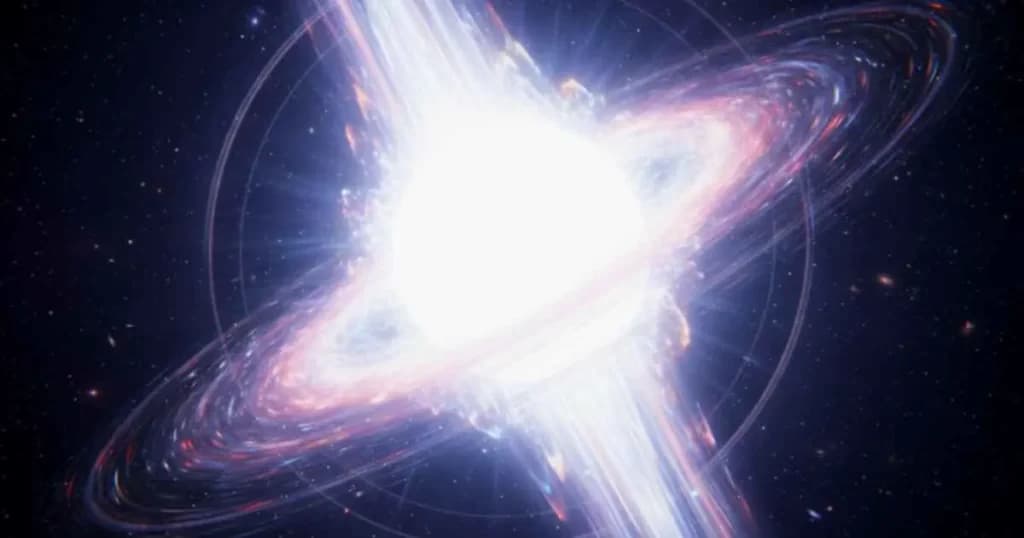 What are white holes Illustration of white hole in the space